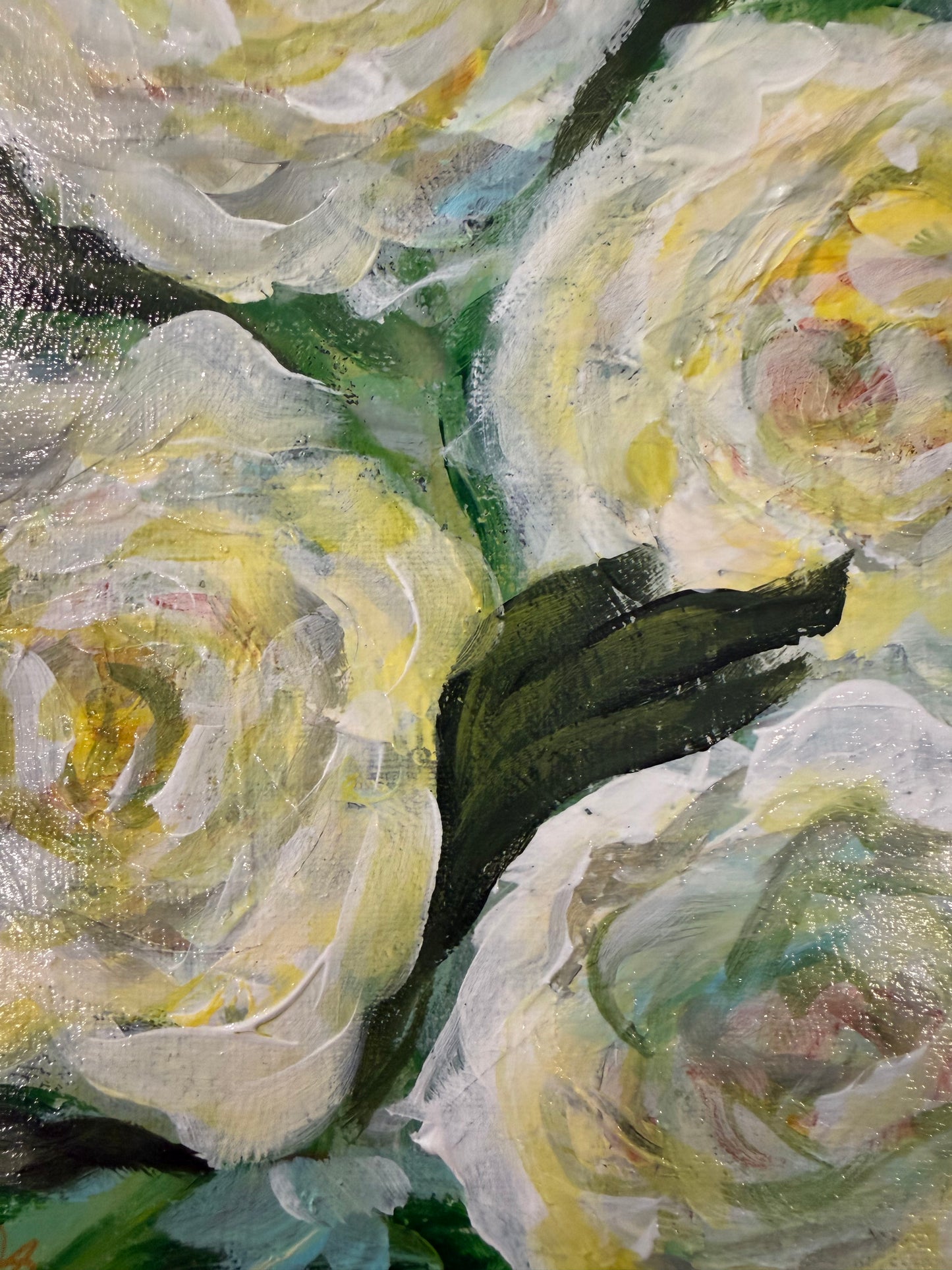 Original Acrylic &amp; Oil Painting “Lemon Swirl”