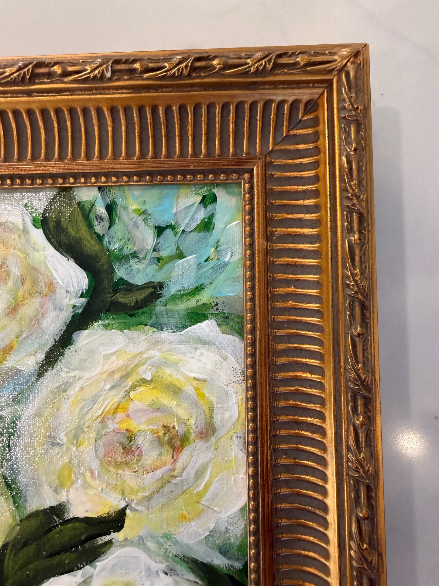 Original Acrylic &amp; Oil Painting “Lemon Swirl”