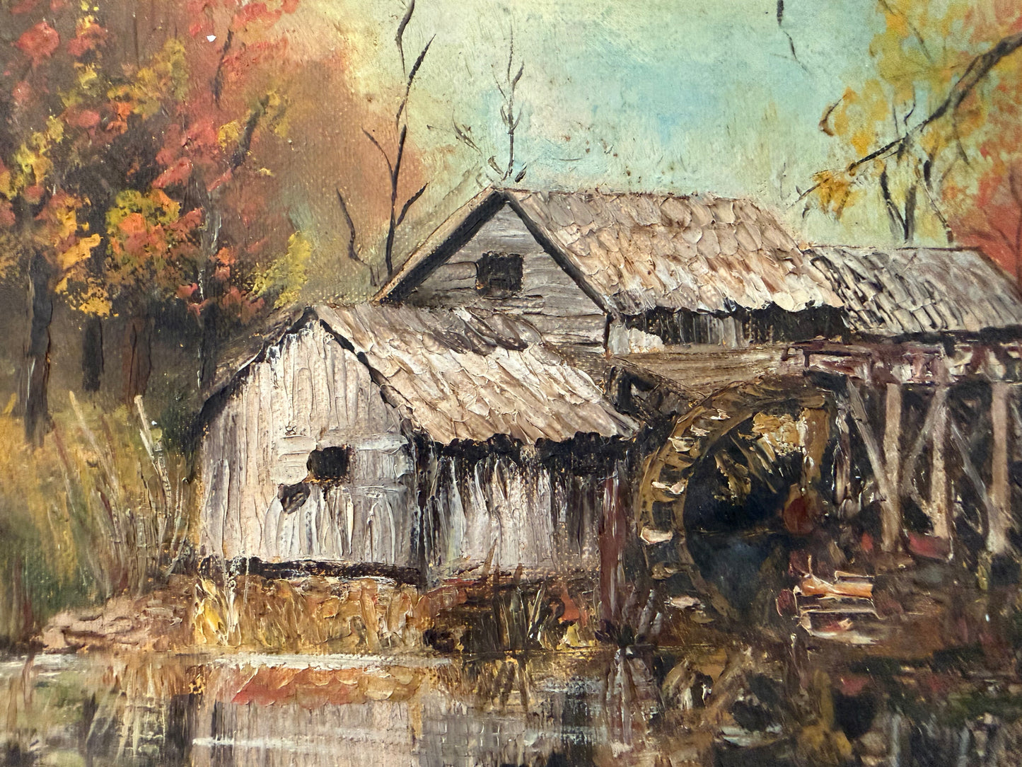MID CENTURY OIL ON BOARD LANDSCAPE PAINTING