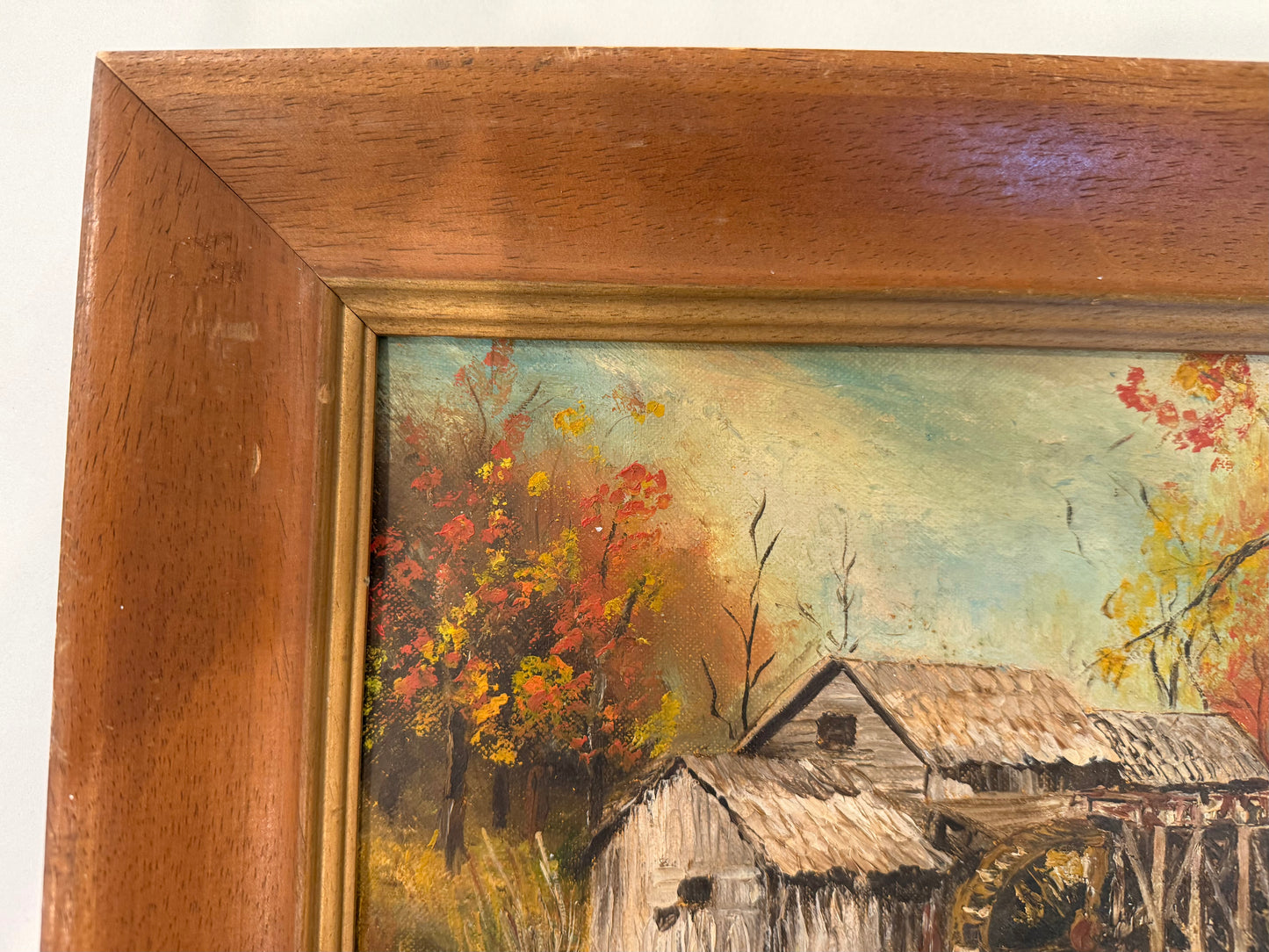 MID CENTURY OIL ON BOARD LANDSCAPE PAINTING