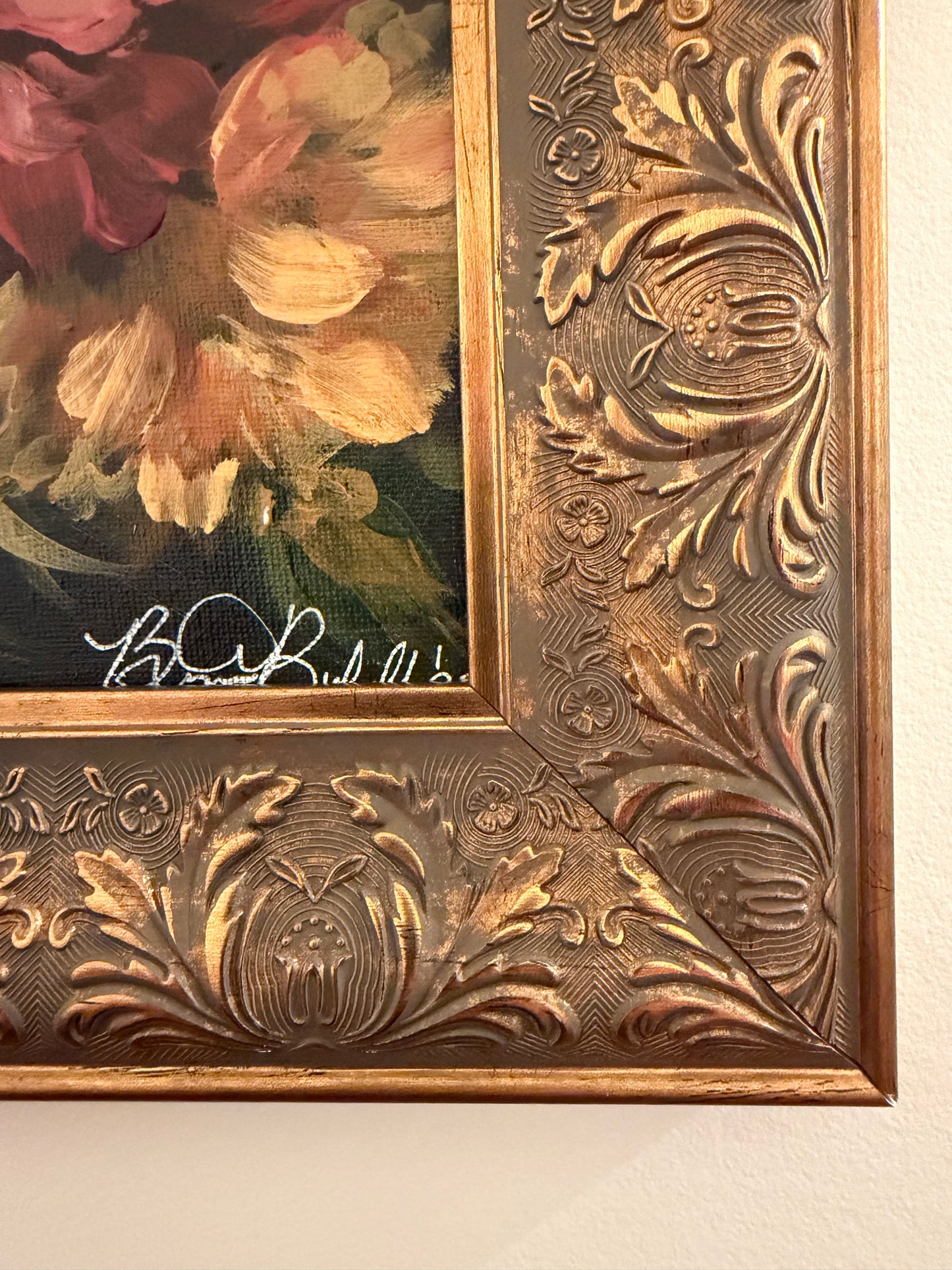 Warm Floral Art Acrylic Painting by by Breanna Rothwell