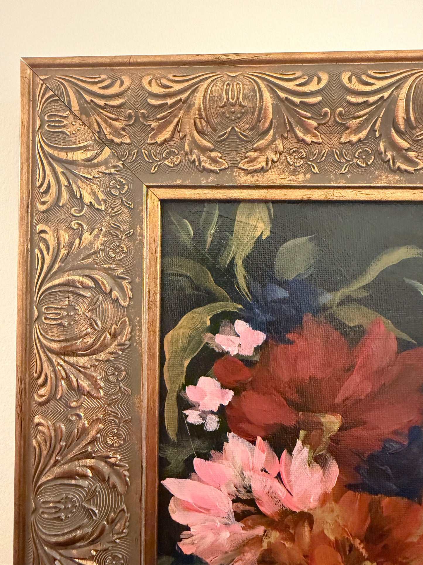 Warm Floral Art Acrylic Painting by by Breanna Rothwell