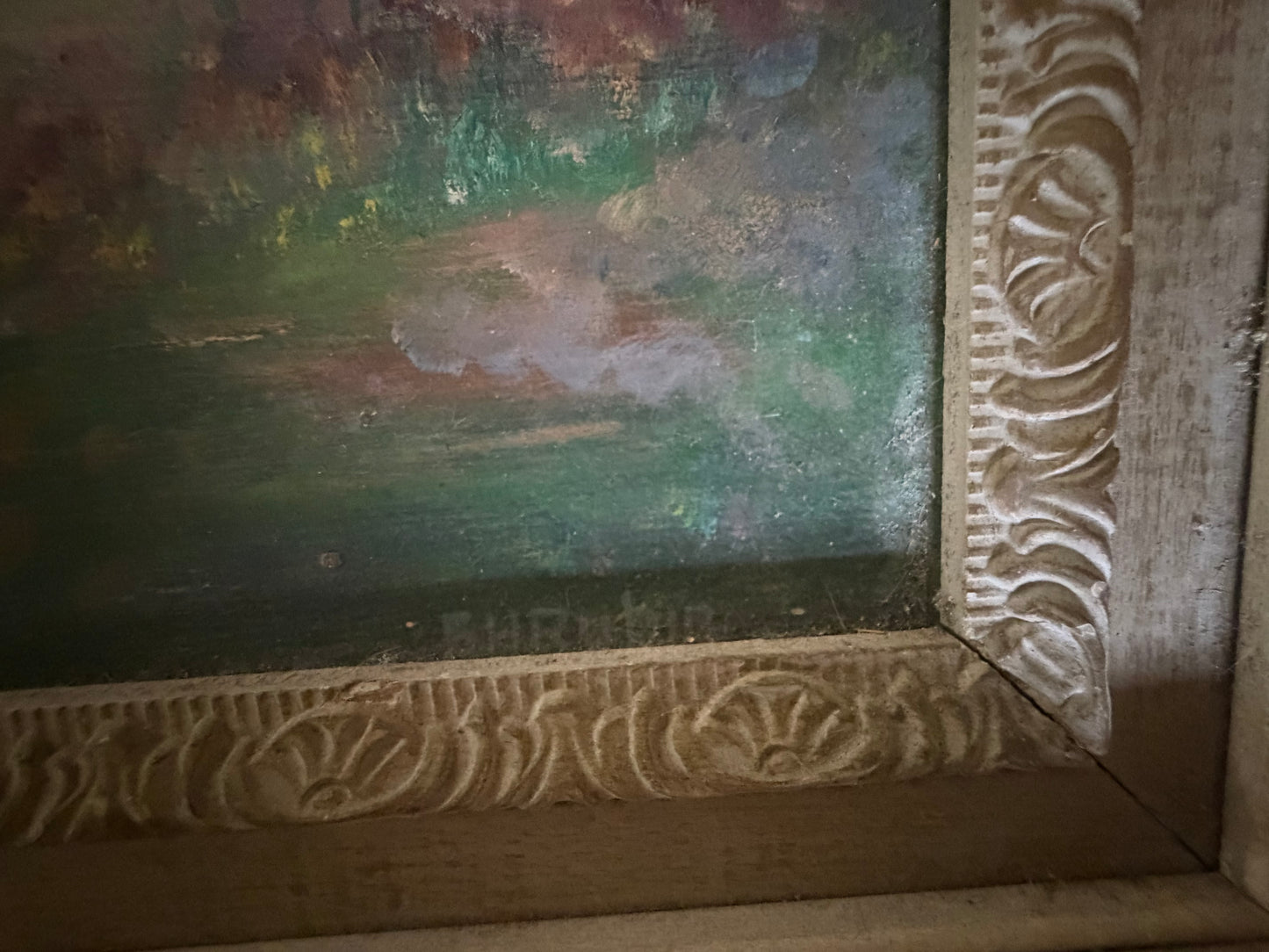 SH Rubin (20th Century) Vintage Oil on Board “Mountain Landscape”