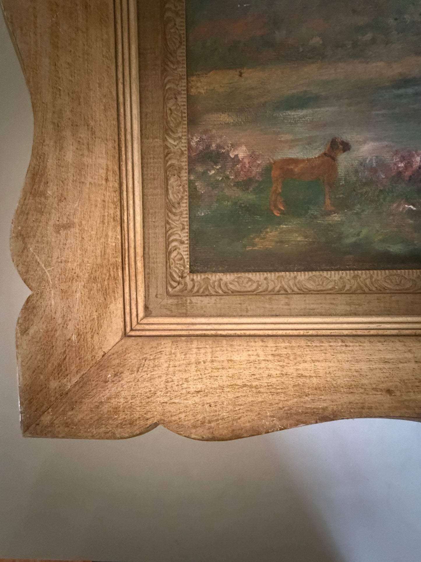 SH Rubin (20th Century) Vintage Oil on Board “Mountain Landscape”