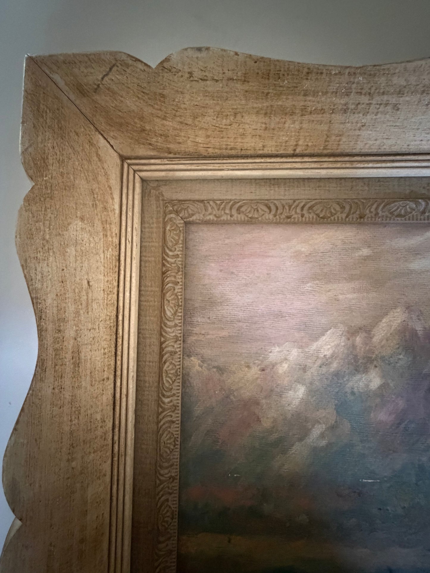 SH Rubin (20th Century) Vintage Oil on Board “Mountain Landscape”
