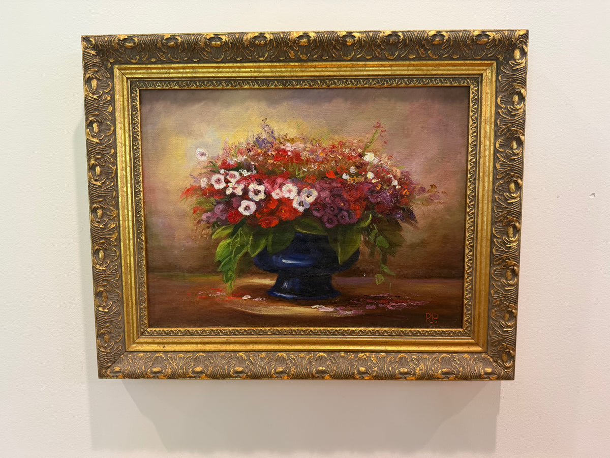 Colorful Mid-Century Floral Still Life