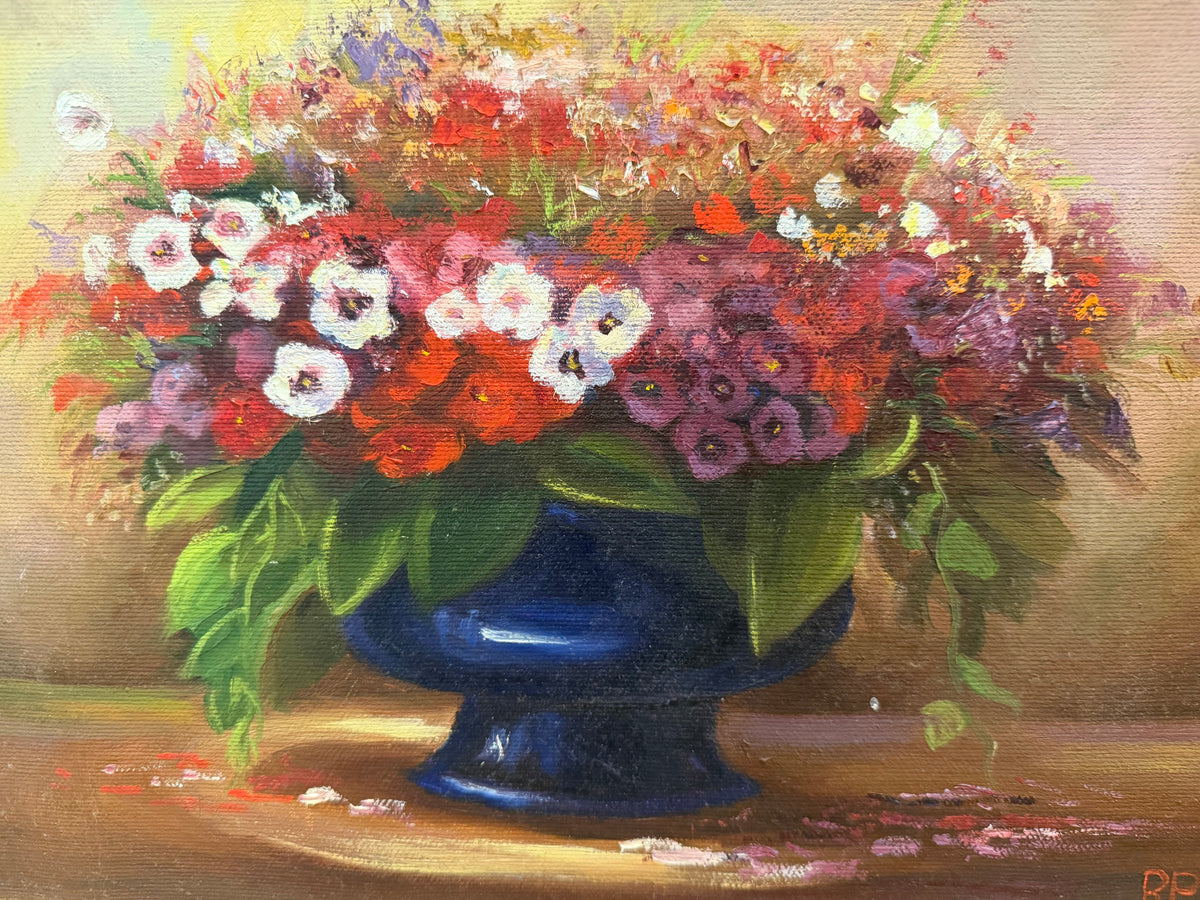 Colorful Mid-Century Floral Still Life