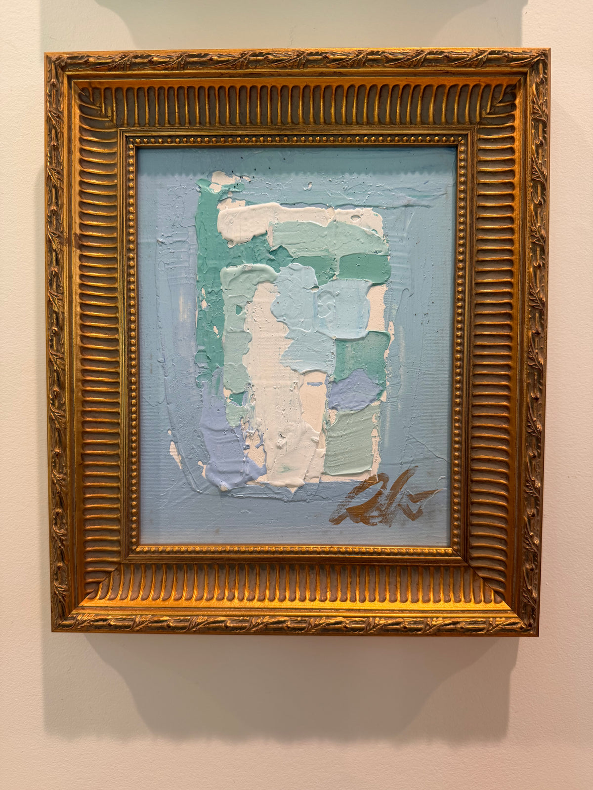 Trio of Abstracts in Blue by Andree Hunter