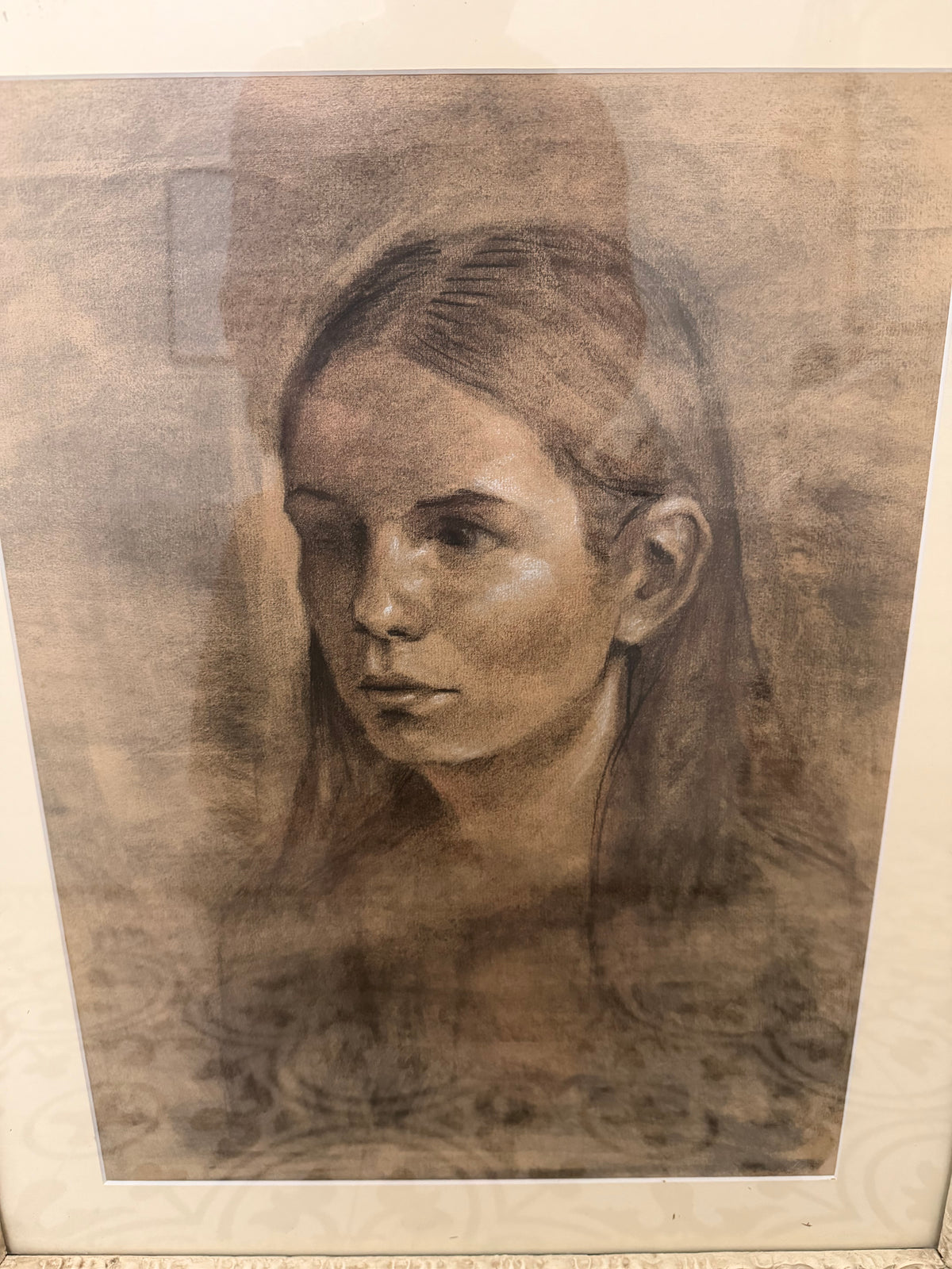 Original Portrait Drawing of a Girl by Christina Kelly