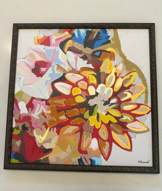 Floral Still Life Acrylic Painting by Hescock