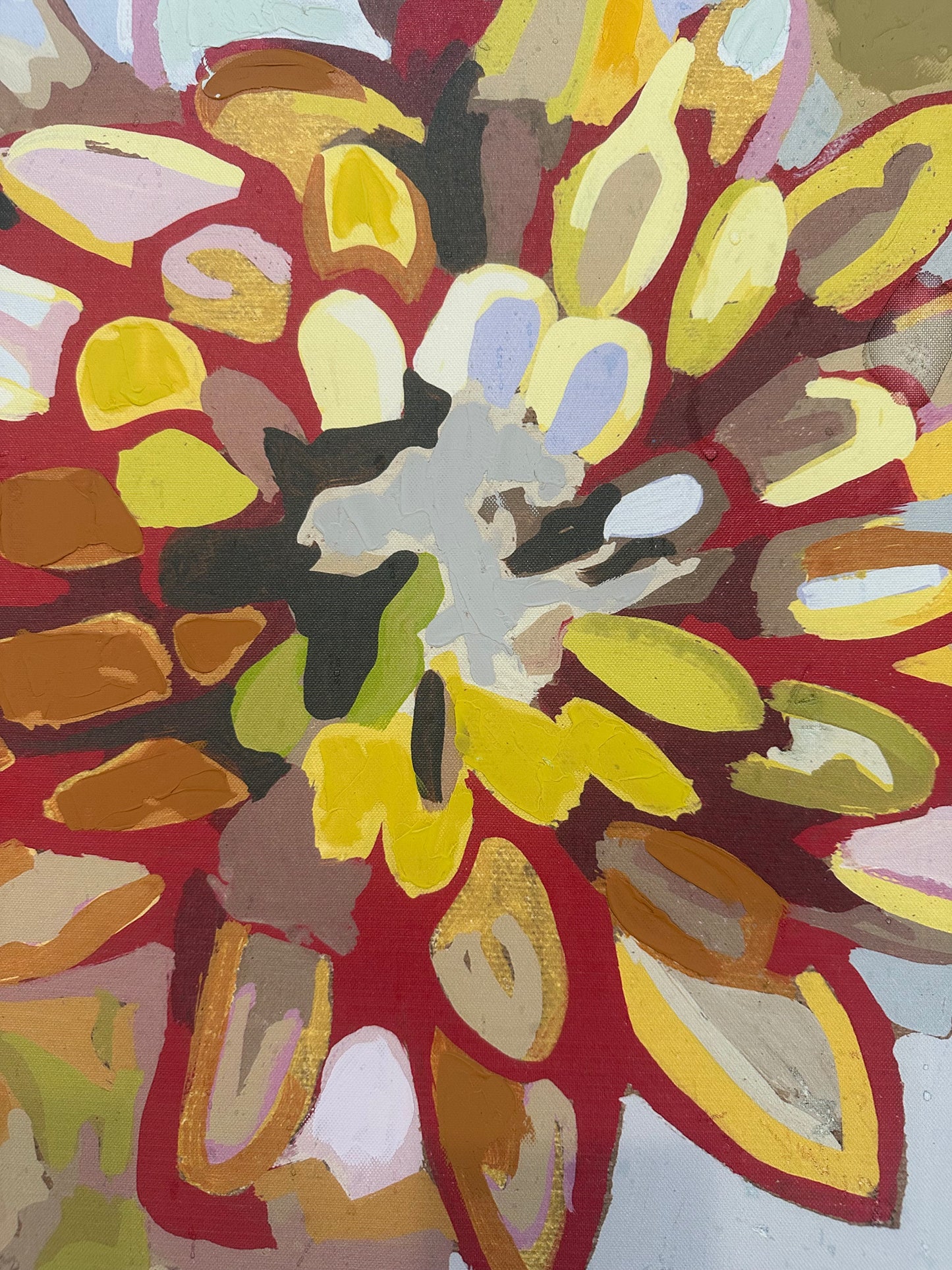 Floral Still Life Acrylic Painting by Hescock
