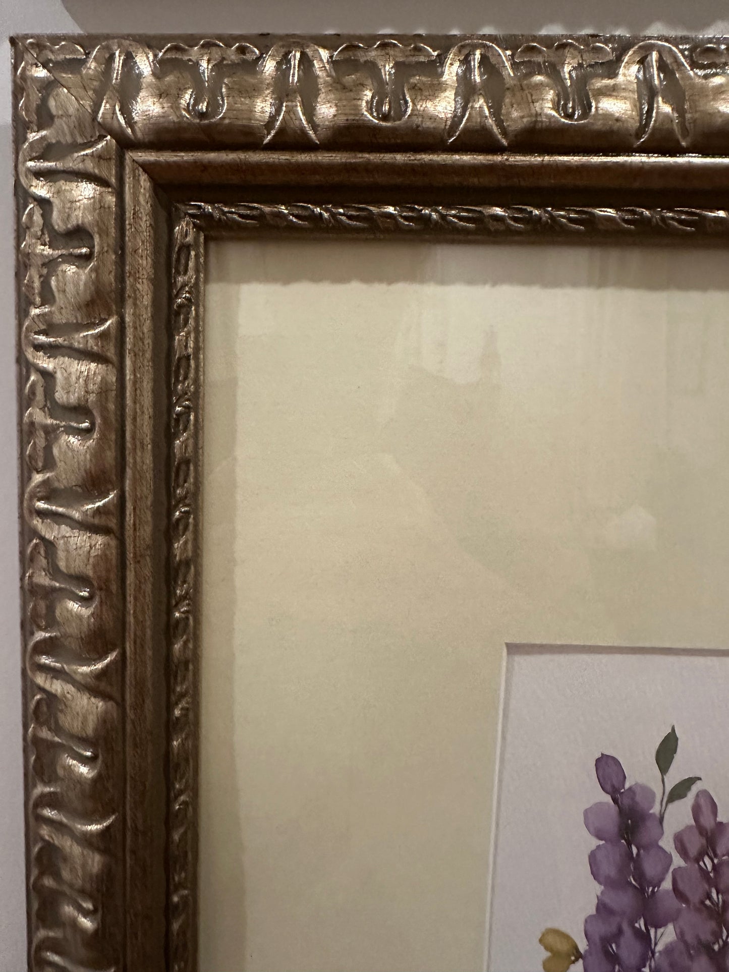 Set of Two Original Water Color Botanical Illustrations of Snapdragons and Lilacs by Anna Rose