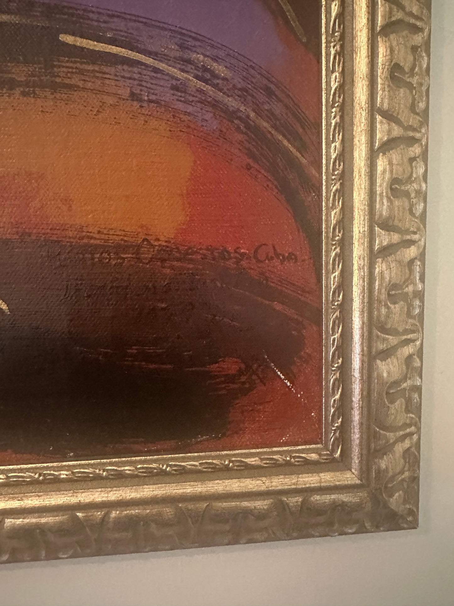 “Puntos Opuestos” by DANIEL SANTIESTEBAN (20th c, Cuban)
