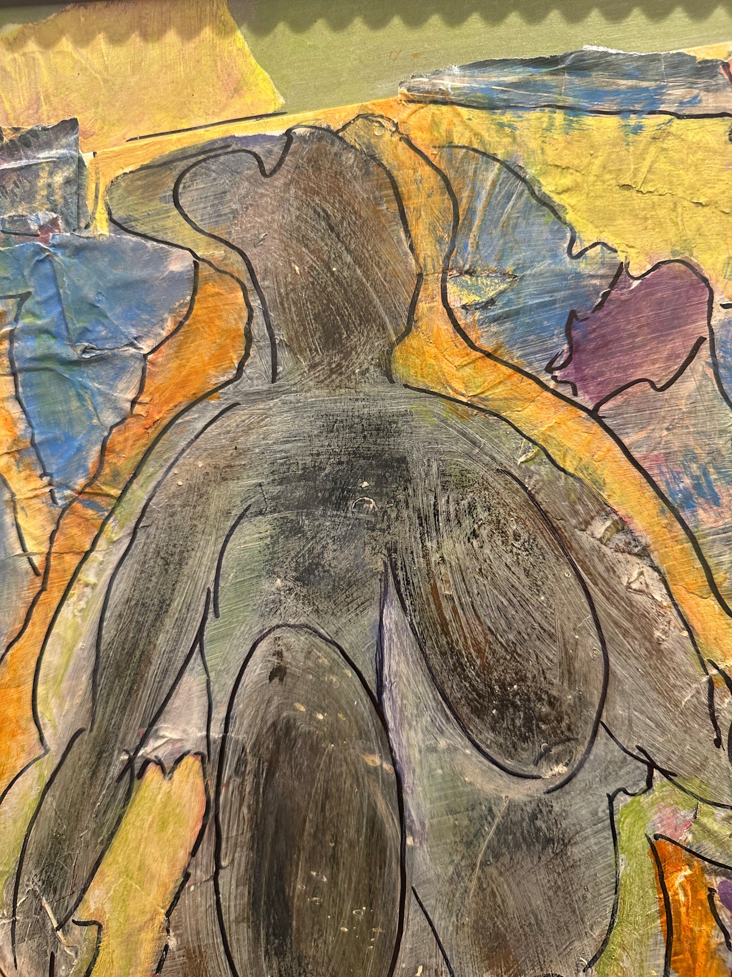 Abstract Figure Mixed Media by Ellen Lyles Morehouse