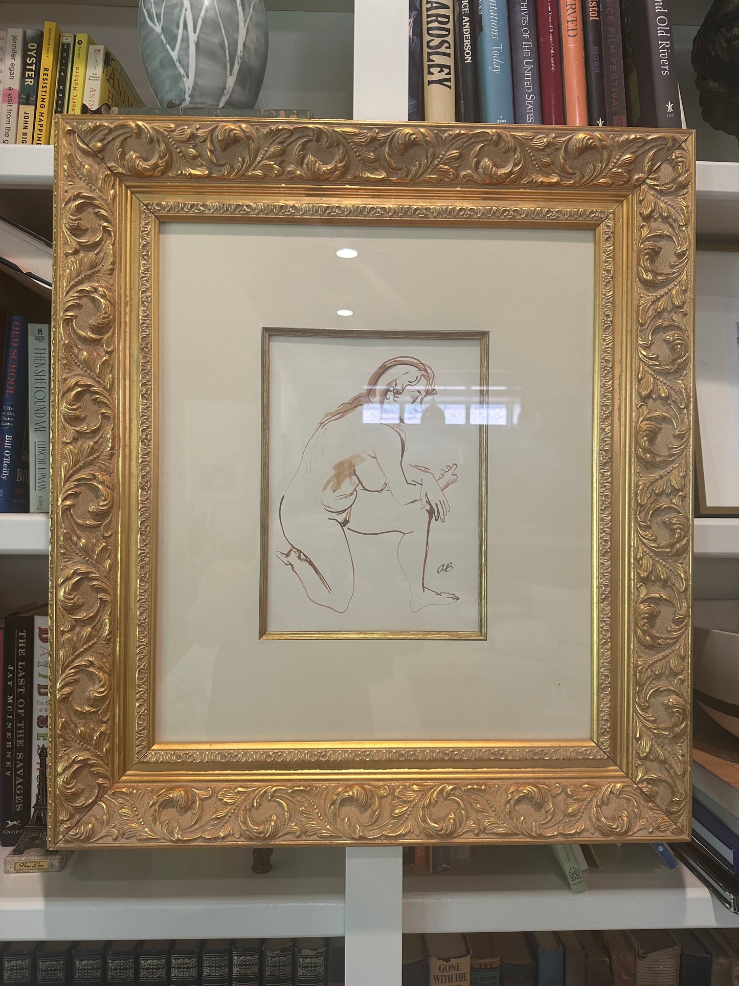 “Nude Figure” By Aaron Bohrod American/Wisconsin, (1907-1992)