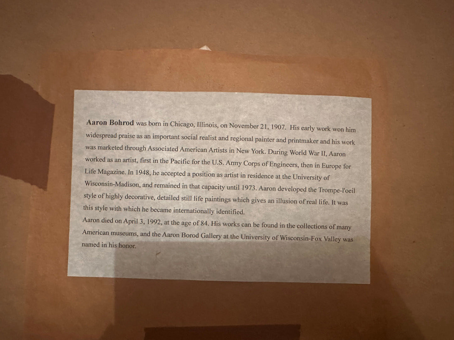 “Nude Figure” By Aaron Bohrod American/Wisconsin, (1907-1992)