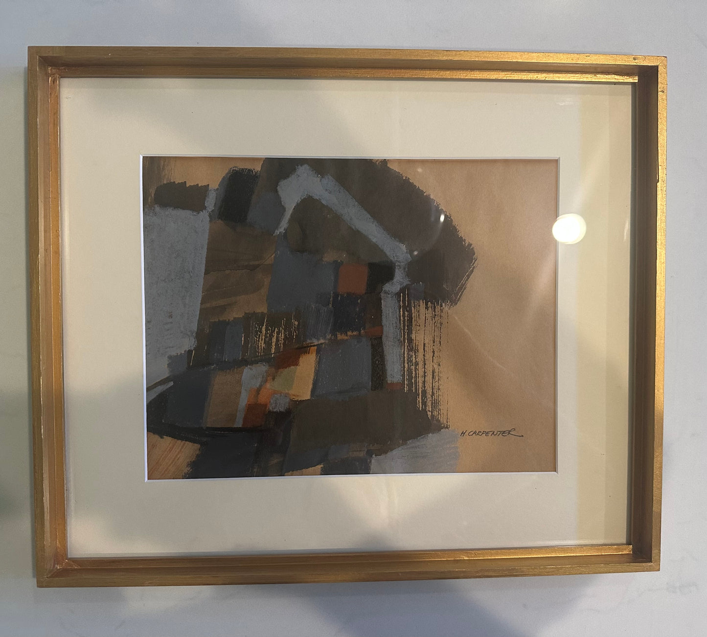 Vintage Mid Century American Abstract Art by H. Carpenter