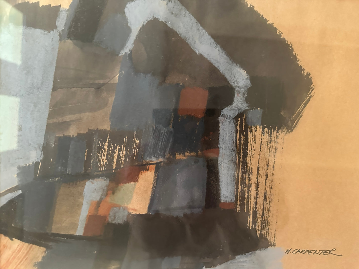Vintage Mid Century American Abstract Art by H. Carpenter