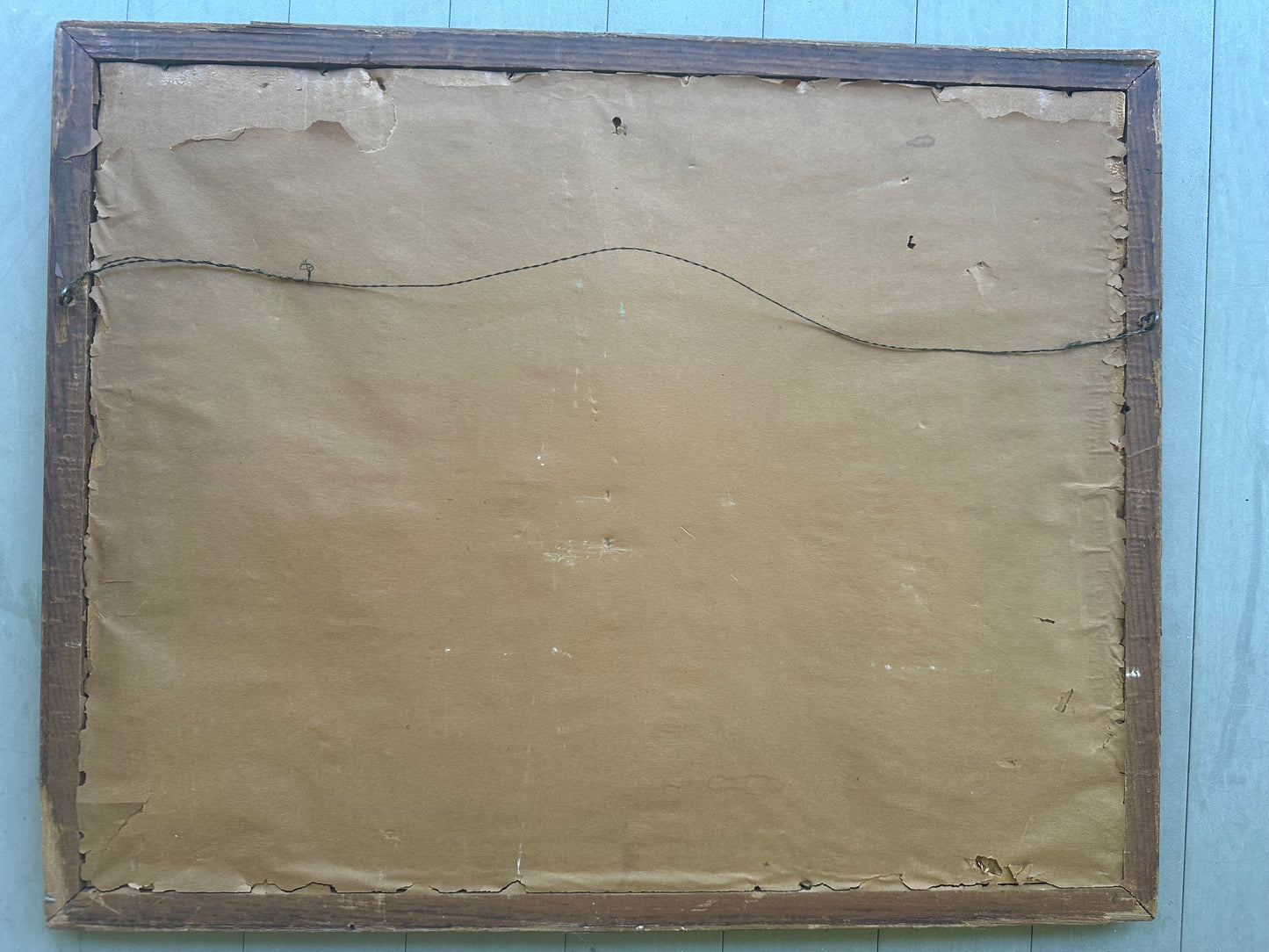 Mid Century American Mixed Media Painting of Buildings by J. Perlman