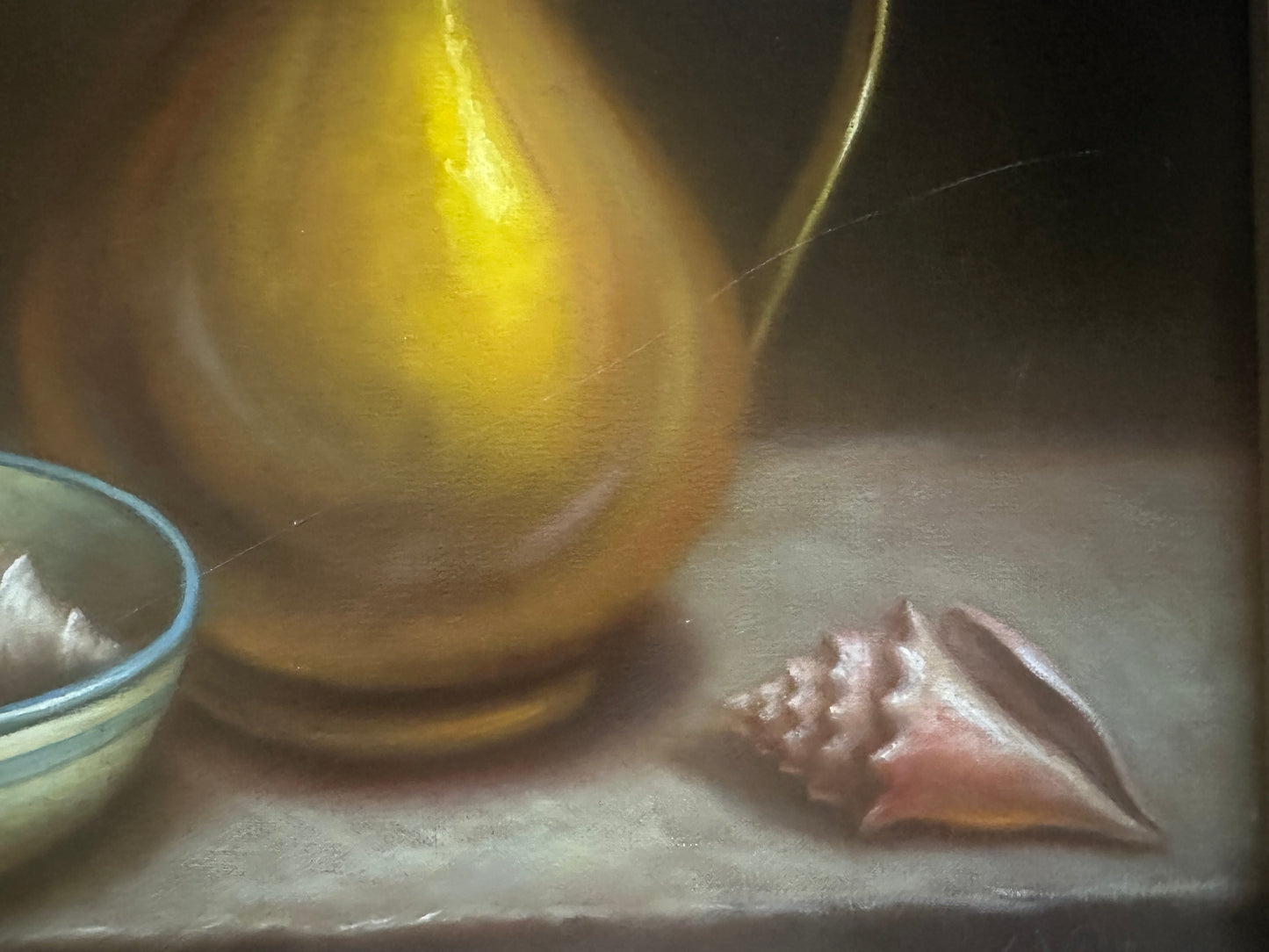 Still Life with Jug, Vase and Shells by William Pater (American, 20 century)