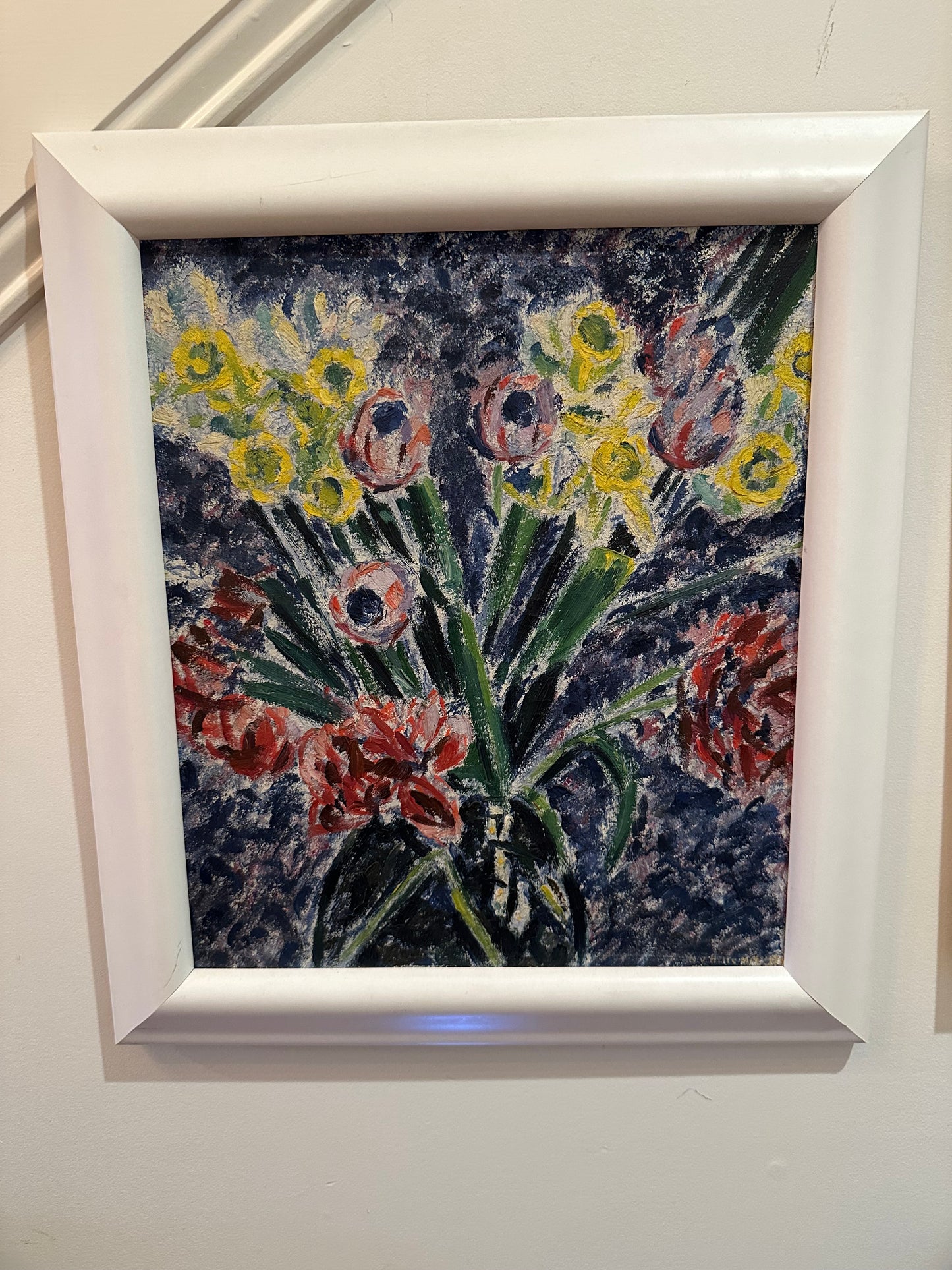 Vintage Oil painting of Flowers by Hubert van Hille (1903-1983)
