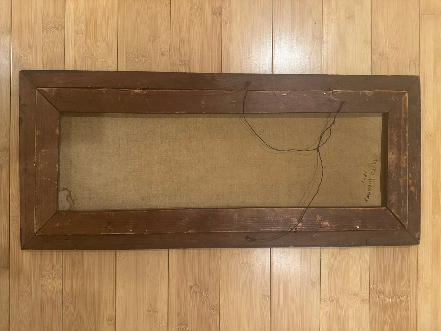 Elegant Antique Painting of Swans by Myra Kennedy, dated 1894