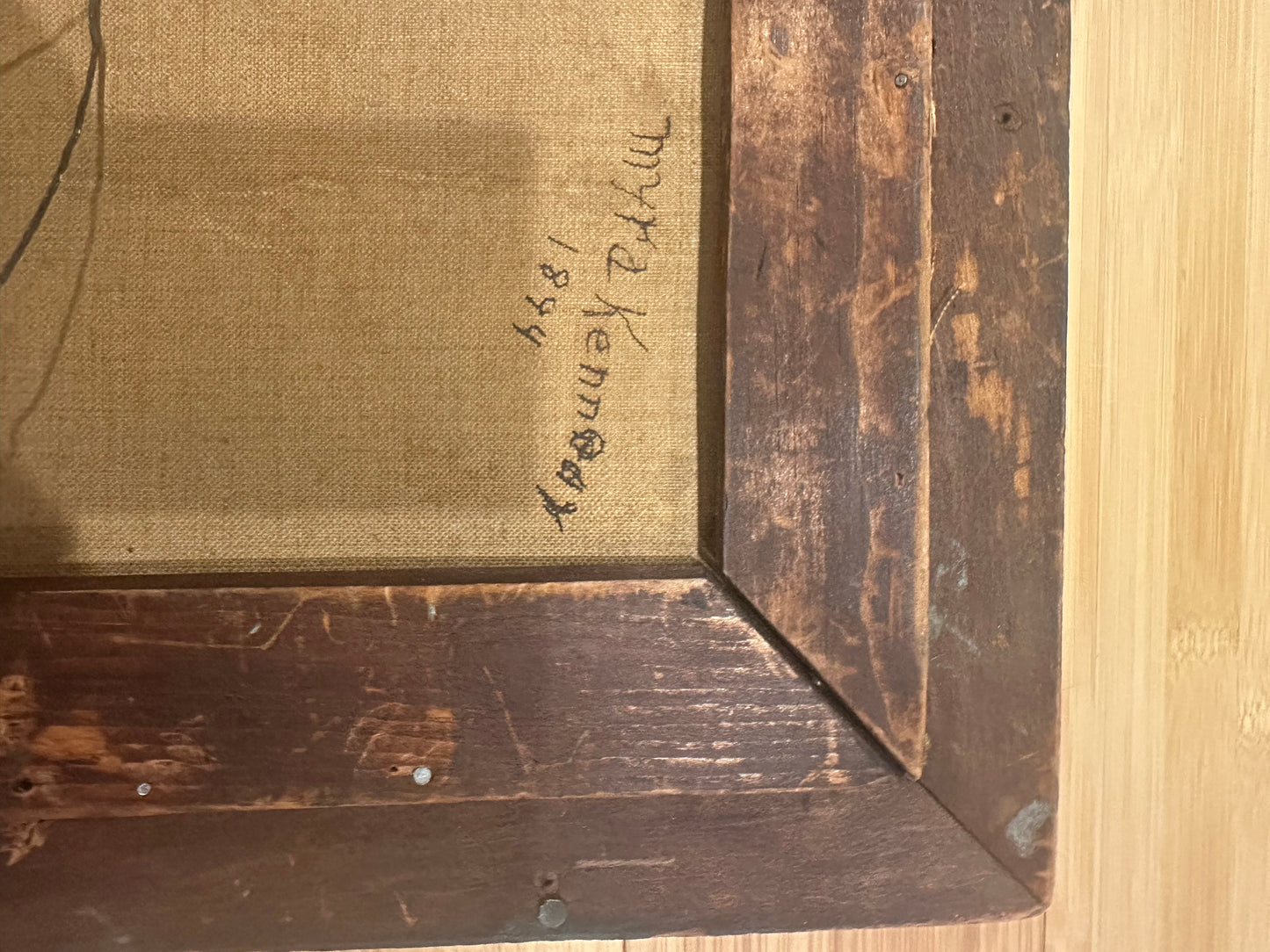 Elegant Antique Painting of Swans by Myra Kennedy, dated 1894