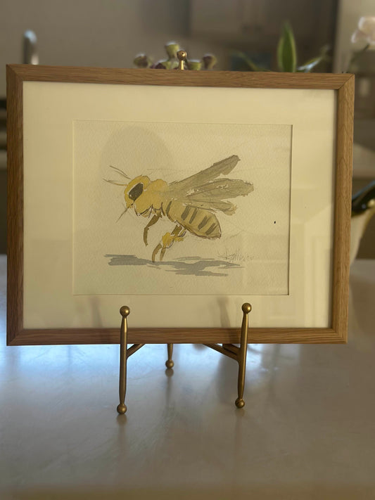 Sweet bee watercolor by John Halliday