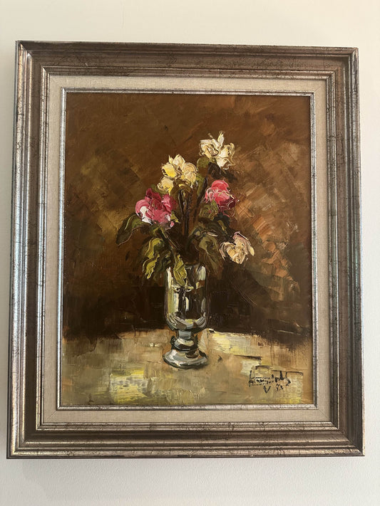 Still Life of Flowers in a Vase by Fernand Grasmichel