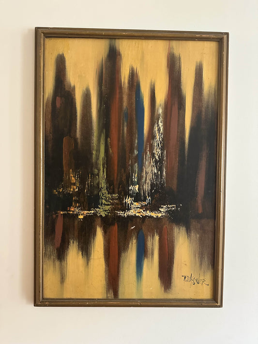 Mid-Century Abstract by Signed R. Wagner