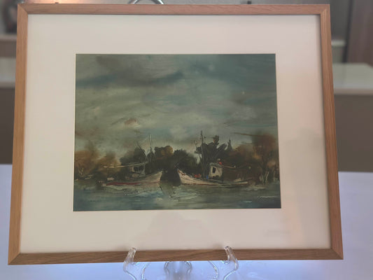 Boats in Water by R. Cummins