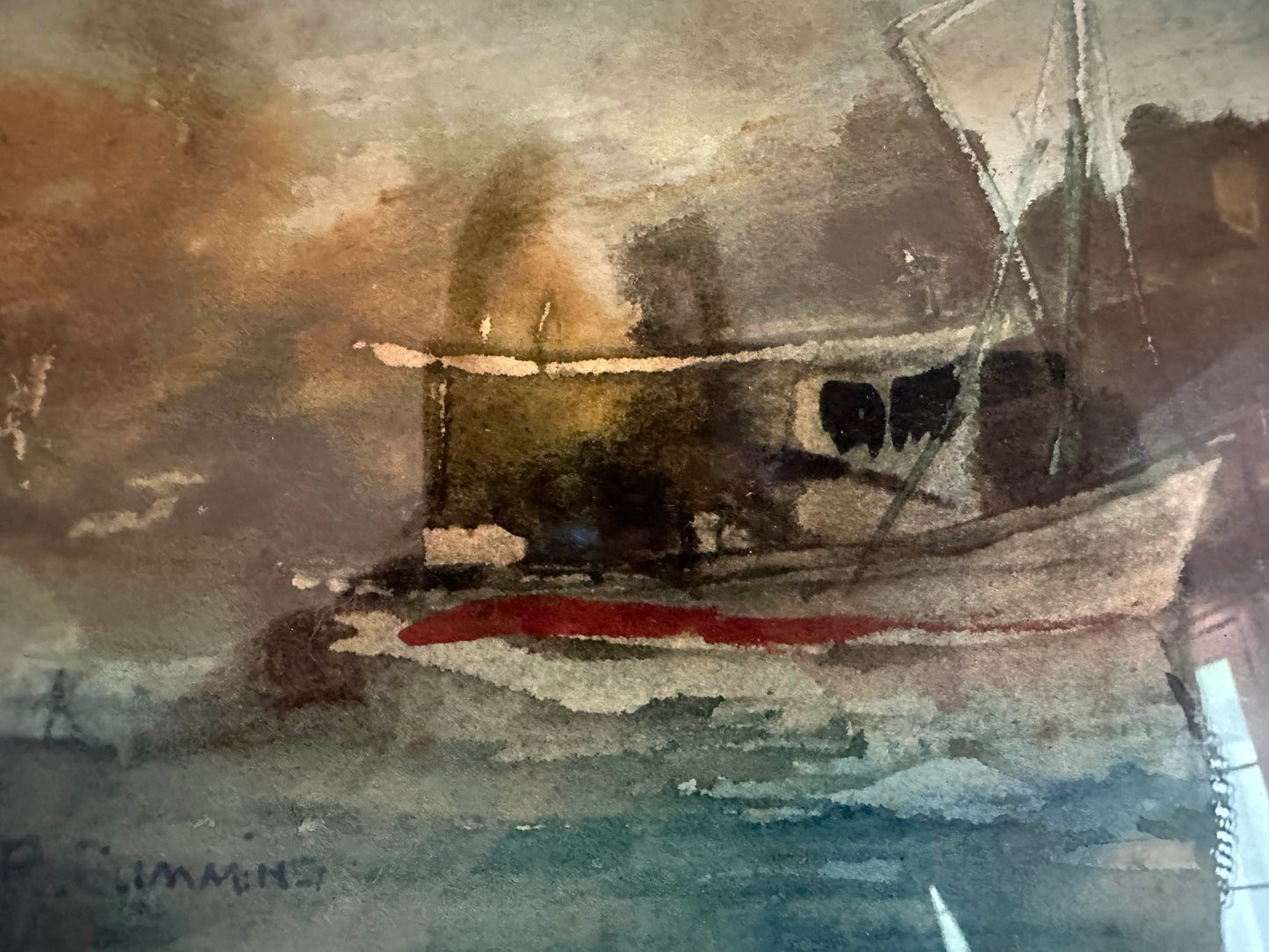 Boats in Water by R. Cummins