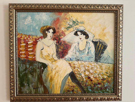 Two Ladies Having Tea by B.